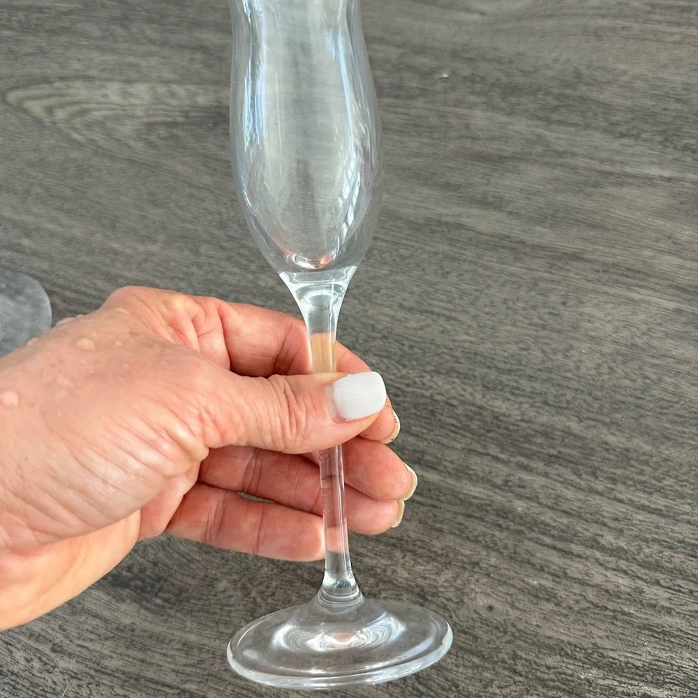 Elegant Clear Glass Leonardo set of‎ 5 Champagne Flutes Set
